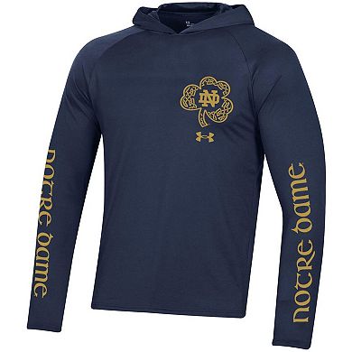 Men's Under Armour Navy Notre Dame Fighting Irish 2023 Aer Lingus College Football Classic Long Sleeve Hoodie T-Shirt