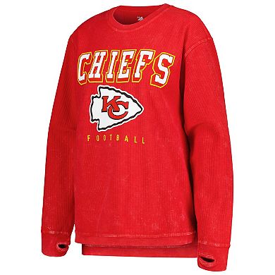 Women's G-III 4Her by Carl Banks Red Kansas City Chiefs Comfy Cord Pullover Sweatshirt