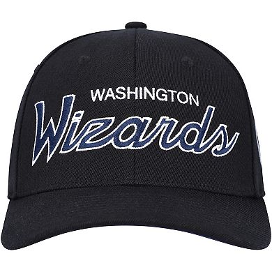 Men's Mitchell & Ness Black Washington Wizards MVP Team Script 2.0 Stretch Snapback Hat