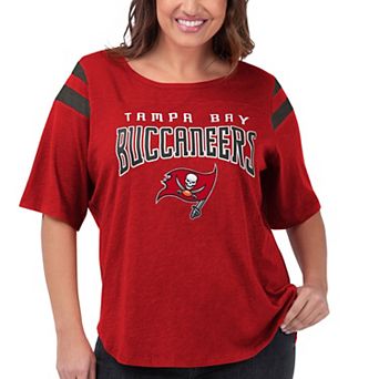 Women's G-III 4Her by Carl Banks Red Tampa Bay Buccaneers Plus Size Linebacker Short Sleeve T-Shirt