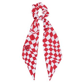 ZooZatz Wisconsin Badgers Checkered Scrunchie Scarf