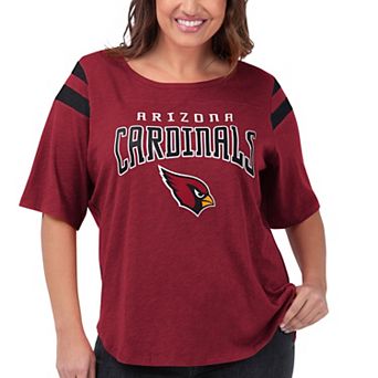 Women's G-III 4Her by Carl Banks Cardinal Arizona Cardinals Plus Size Linebacker Short Sleeve T-Shirt