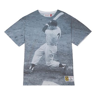 Men's Mitchell & Ness Mickey Mantle New York Yankees Cooperstown Collection Highlight Sublimated Player Graphic T-Shirt