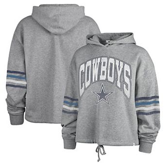 Women's '47 Gray Dallas Cowboys Upland Bennett Pullover Hoodie