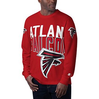 Men's Starter Red Atlanta Falcons Clutch Hit Long Sleeve T-Shirt