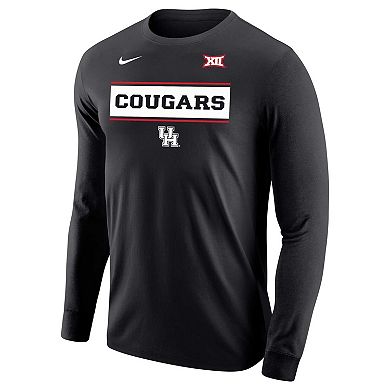 Men's Nike Black Houston Cougars Core Long Sleeve T-Shirt