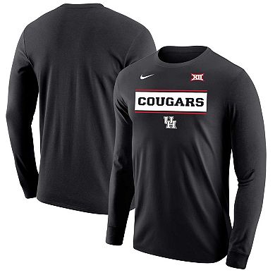 Men's Nike Black Houston Cougars Core Long Sleeve T-Shirt