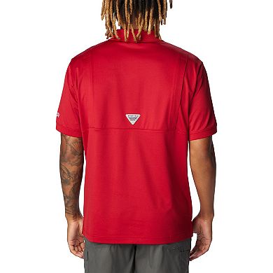 Men's Columbia Cardinal Arkansas Razorbacks PFG Tamiami Omni-Shield Polo
