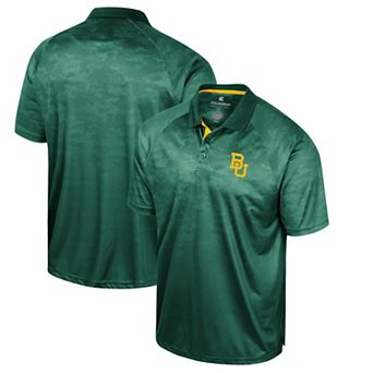 Men's Colosseum Green Baylor Bears Honeycomb Raglan Polo