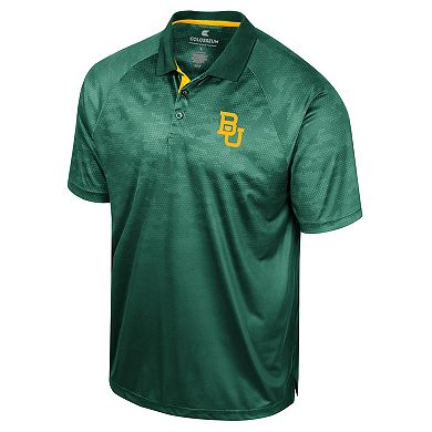 Men's Colosseum Green Baylor Bears Honeycomb Raglan Polo