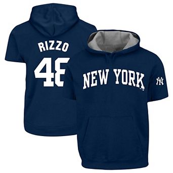 Men's Profile Anthony Rizzo Navy New York Yankees Big & Tall Fleece Short Sleeve Hoodie