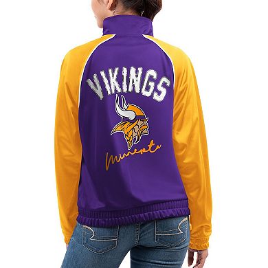 Women's G-III 4Her by Carl Banks  Purple Minnesota Vikings Showup Fashion Dolman Full-Zip Track Jacket