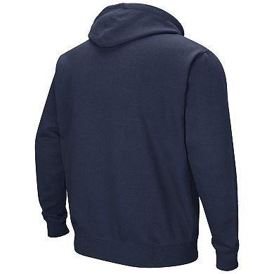 Men's Colosseum Navy Navy Midshipmen Double Arch Pullover Hoodie