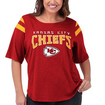 Women's G-III 4Her by Carl Banks Red Kansas City Chiefs Plus Size Linebacker Short Sleeve T-Shirt