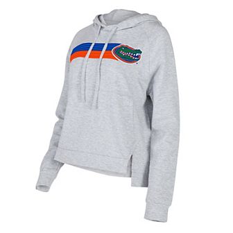 Women's Concepts Sport Gray Florida Gators Cedar Tri-Blend Raglan Pullover Hoodie