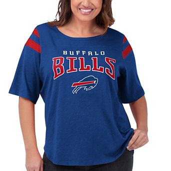 Women's G-III 4Her by Carl Banks Royal Buffalo Bills Plus Size Linebacker Short Sleeve T-Shirt
