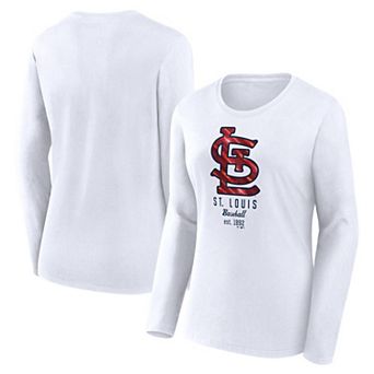 Women's Fanatics Branded White St. Louis Cardinals Long Sleeve T-Shirt