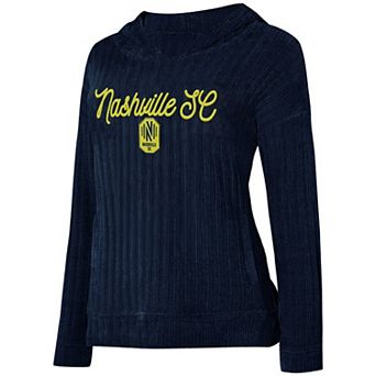 Women's Concepts Sport Navy Nashville SC Linger Long Sleeve Hooded Top
