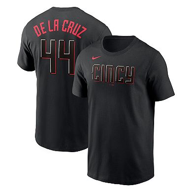 Men's Nike Elly De La Cruz Black Cincinnati Reds 2023 City Connect Name & Number T-Shirt