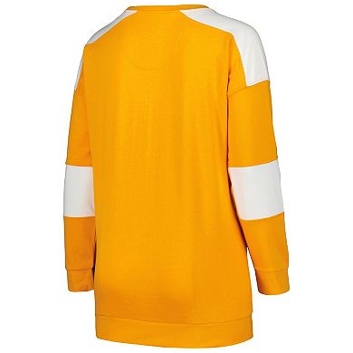 Women's Profile Tennessee Orange Tennessee Volunteers Plus Size Striped Pullover Sweatshirt