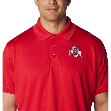 Men's Columbia Scarlet Ohio State Buckeyes PFG Tamiami Omni-Shield Polo