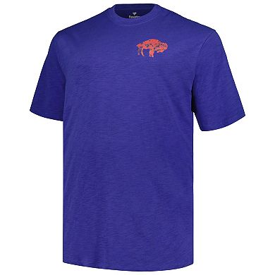 Men's Profile Royal Buffalo Bills Big & Tall Two-Hit Throwback T-Shirt