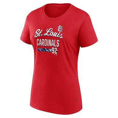 Women's Fanatics Branded Red St. Louis Cardinals Logo T-Shirt
