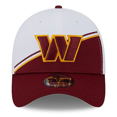 Men's New Era White/Burgundy Washington Commanders 2023 Sideline 39THIRTY Flex Hat