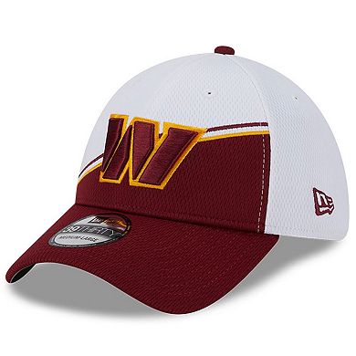 Men's New Era White/Burgundy Washington Commanders 2023 Sideline 39THIRTY Flex Hat