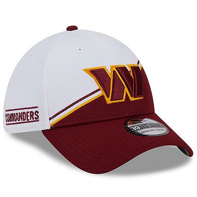 Men's New Era White/Burgundy Washington Commanders 2023 Sideline 39THIRTY Flex Hat