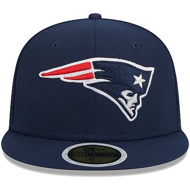 Youth New Era Navy New England Patriots Main 59FIFTY Fitted Hat