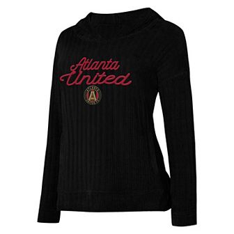 Women's Concepts Sport Black Atlanta United FC Linger Long Sleeve Hooded Top