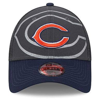 Preschool New Era Graphite/Navy Chicago Bears Reflect 9FORTY Adjustable Hat