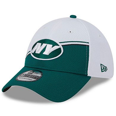 Men's New Era  White/Green New York Jets 2023 Sideline 39THIRTY Flex Hat