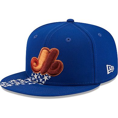 Men's New Era Royal Montreal Expos Cooperstown Collection Meteor 59FIFTY Fitted Hat