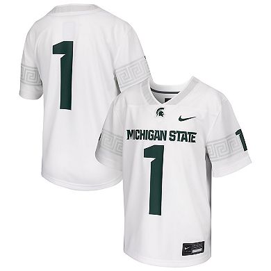 Youth Nike # White Michigan State Spartans Football Game Jersey