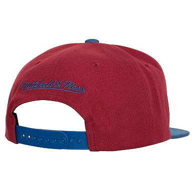 Men's Mitchell & Ness Burgundy Colorado Avalanche Core Team Ground 2.0 Snapback Hat