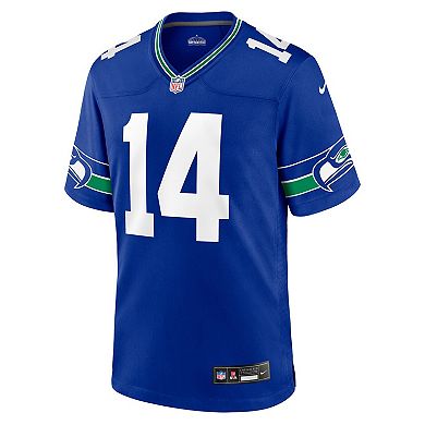 Men's Nike DK Metcalf Royal Seattle Seahawks Throwback Player Game Jersey