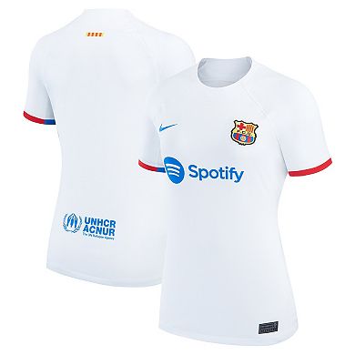 Women's Nike  White Barcelona 2023/24 Away Replica Jersey