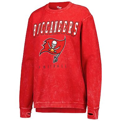 Women's G-III 4Her by Carl Banks Red Tampa Bay Buccaneers Comfy Cord Pullover Sweatshirt