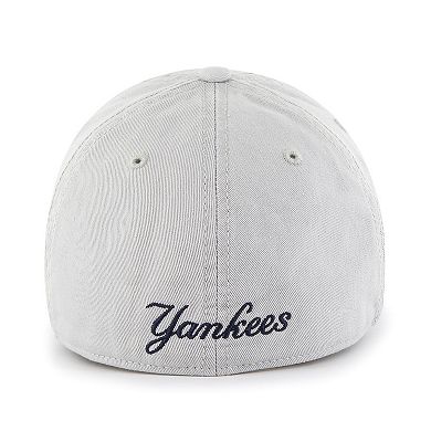 Men's '47 Gray New York Yankees Franchise Logo Fitted Hat