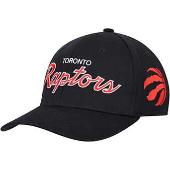Men's Mitchell & Ness Black Toronto Raptors MVP Team Script 2.0 Stretch Snapback Hat