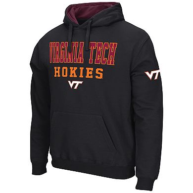 Men's Colosseum Black Virginia Tech Hokies Sunrise Pullover Hoodie