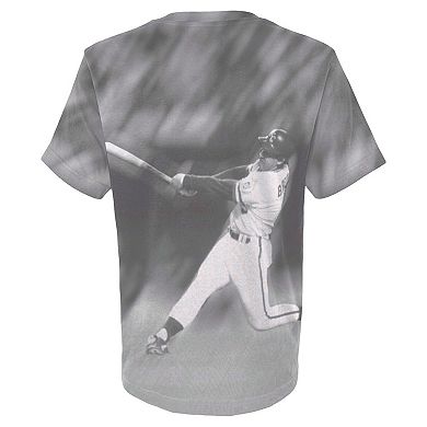 Youth Mitchell & Ness George Brett White Kansas City Royals Sublimated Player T-Shirt