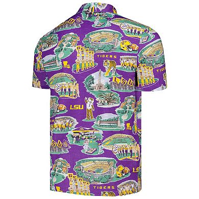 Men's Reyn Spooner Purple LSU Tigers Scenic Polo
