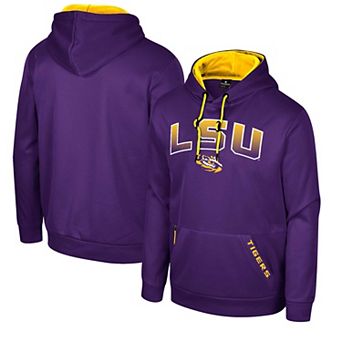 Men's Colosseum Purple LSU Tigers Reese Pullover Hoodie