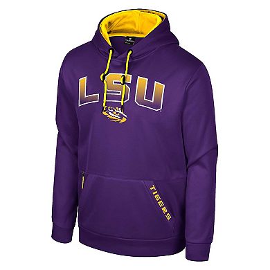 Men's Colosseum Purple LSU Tigers Reese Pullover Hoodie