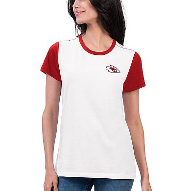 Women's G-III 4Her by Carl Banks White/Red Kansas City Chiefs Fashion Illustration T-Shirt