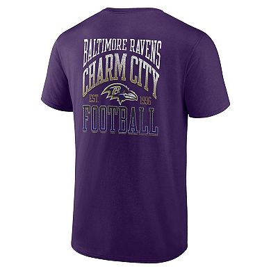 Men's Profile Purple Baltimore Ravens Big & Tall Two-Sided T-Shirt