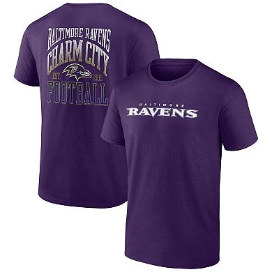 Men's Profile Purple Baltimore Ravens Big & Tall Two-Sided T-Shirt